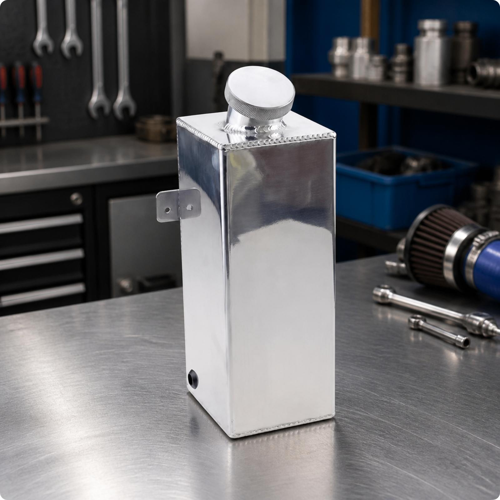 Heatsink Aluminum - Universeller Aluminium-Kühlerüberlaufbehälter 2 Liter Kühlmittelbehälter mit