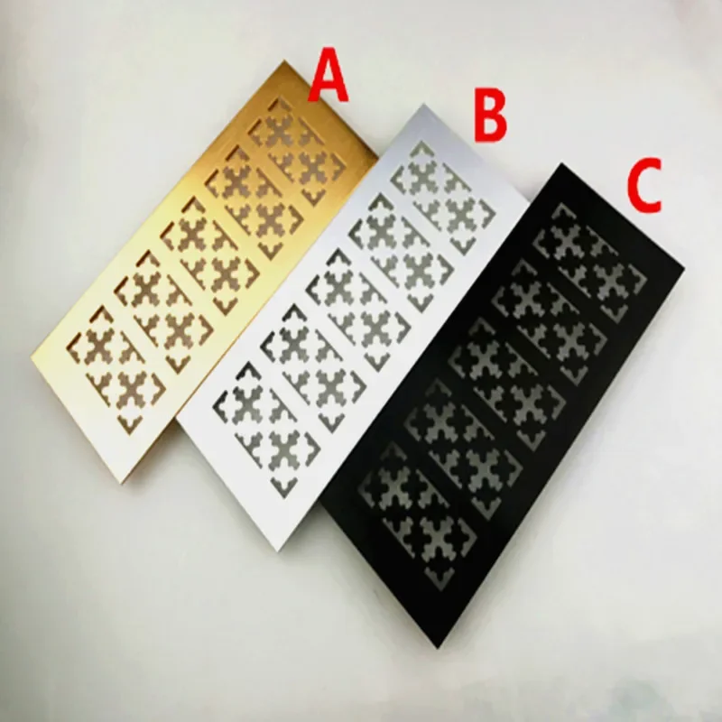Ventilation Grille Aluminum - 8 cm Lüftungsgitter, breit, eloxiertes Aluminium,