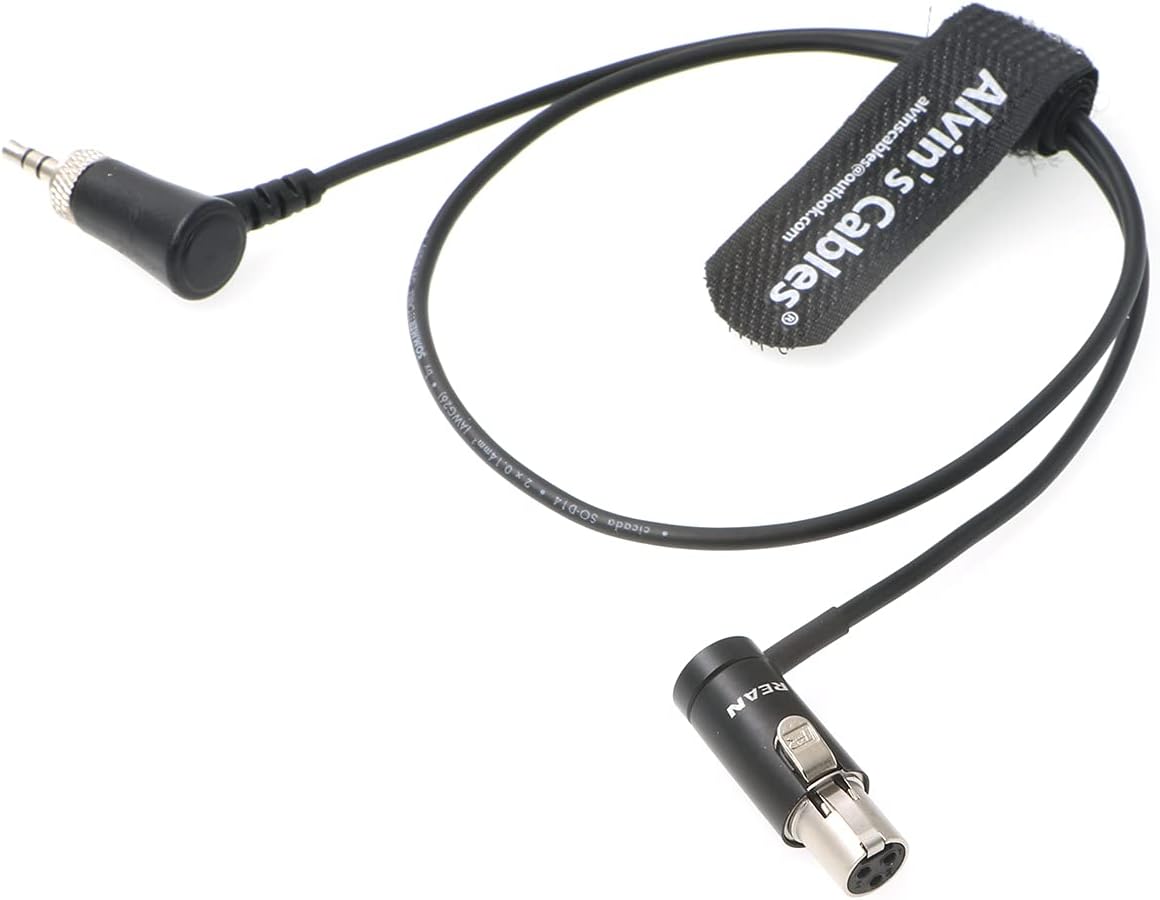 Trs Cable - Low-Profile-Audiokabel TA3F Mini-XLR 3-Pin Buchse auf