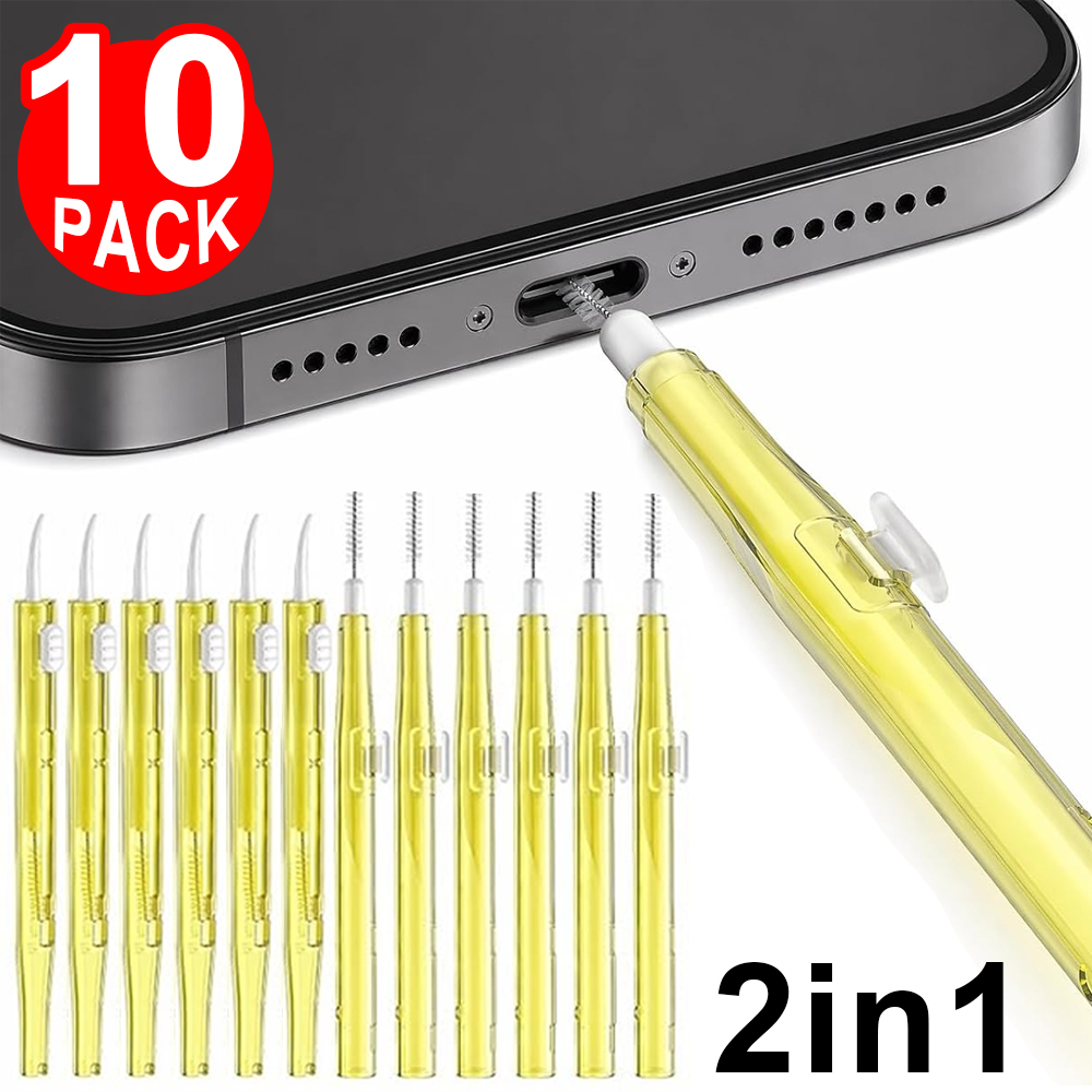 Diy Headphone - 2-in-1 Einziehbares Reinigungsset für Handy-Lautsprecher und