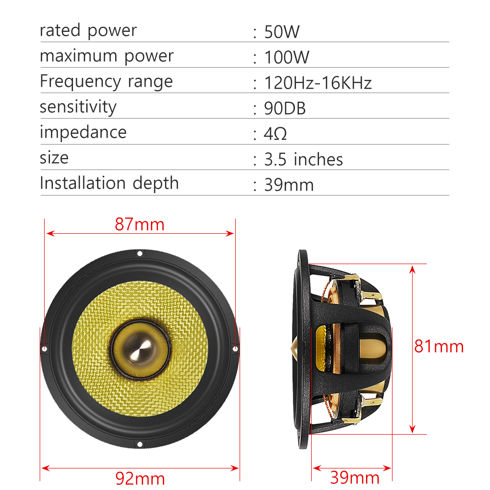 3,5-Zoll Bullet-Guided Mittelt – Speaker Driver Bewertung und Preis